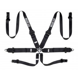 Sparco Pro Racer 6 Point (Steel) FHR FIA Approved Harness In Black