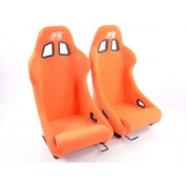 FK sport seats car full bucket seats set San Francisco fabric orange FKRSE010163