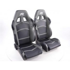 FK sport seats Auto half-shell seats Set Cyberstar in motorsport look FKRSE649 / 651