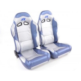 Sportseat Set Spacelook Carbon artificial leather grey/blue