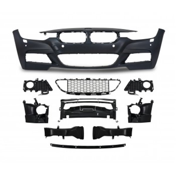 Front bumper in sports-design with PDC holes and HCS suitable for BMW 3er F30 ( LCI ) year 05.2015-