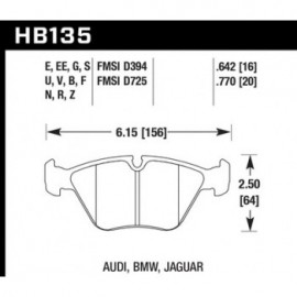 HAWK HB135G.770 brake pad set - DTC-60 type (20 mm)