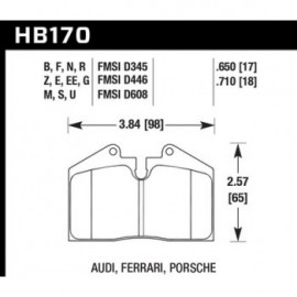 HAWK HB170E.650 brake pad set - Blue 9012 type (17 mm)