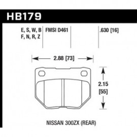 HAWK HB179E.630 brake pad set - Blue 9012 type (16 mm)