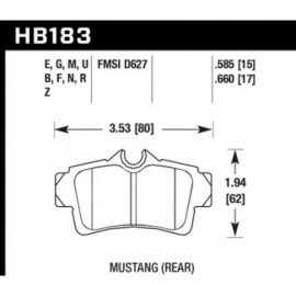 HAWK HB183E.585 brake pad set - Blue 9012 type (15 mm)