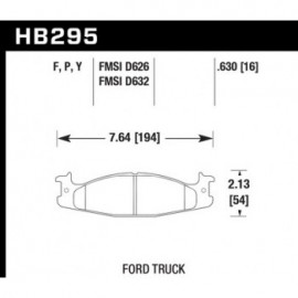 HAWK HB295F.630 brake pad set - HPS type