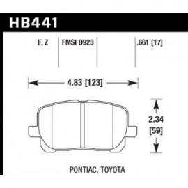 HAWK HB441F.661 brake pad set - HPS type