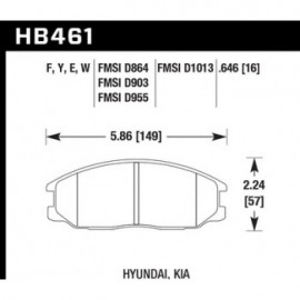 HAWK HB461F.646 brake pad set - HPS type