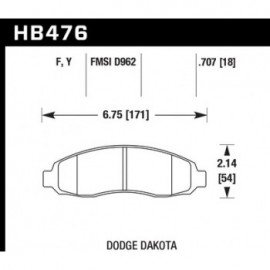 HAWK HB476F.707 brake pad set - HPS type