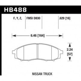 HAWK HB488Y.629 brake pad set - LTS type