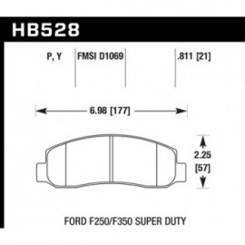 HAWK HB528Y.811 brake pad set - LTS type