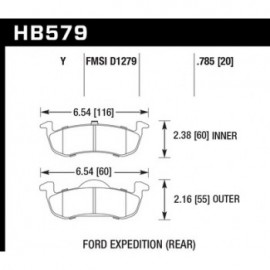 HAWK HB579Y.785 brake pad set - LTS type