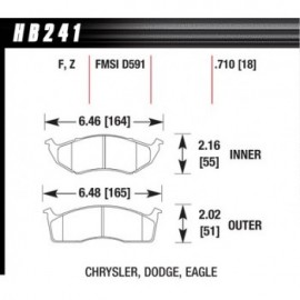 HAWK HB241Z.710 brake pad set - Perf. Ceramic type