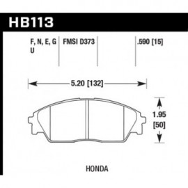 HAWK HB113N.590 brake pad set - HP Plus type
