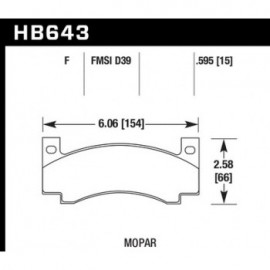 HAWK HB643F.595 brake pad set - HPS type