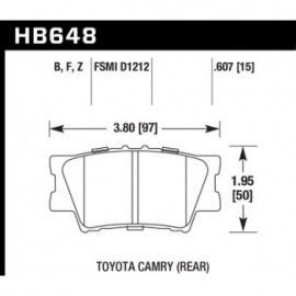 HAWK HB648F.607 brake pad set - HPS type