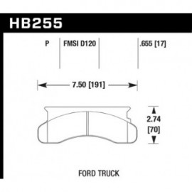 HAWK HB255P.655 brake pad set - Super Duty type