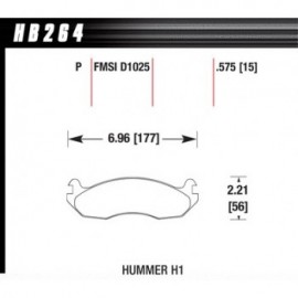 HAWK HB264P.575 brake pad set - Super Duty type