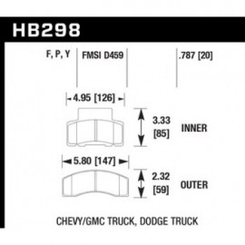 HAWK HB298P.787 brake pad set - Super Duty type