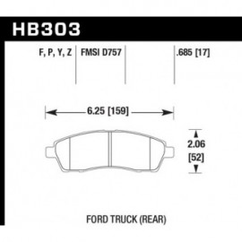 HAWK HB303P.685 brake pad set - Super Duty type