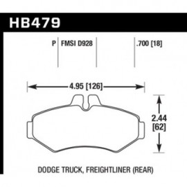 HAWK HB479P.700 brake pad set - Super Duty type