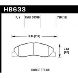 HAWK HB633P.790 brake pad set - Super Duty type