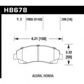 HAWK HB678Y.709 brake pad set - LTS type