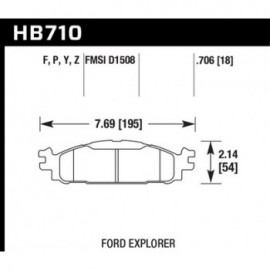 HAWK HB710F.706 brake pad set - HPS type