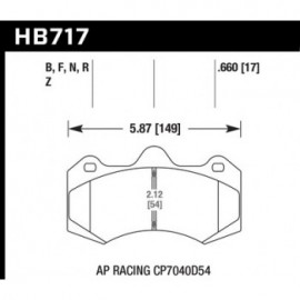 HAWK HB717N.660 brake pad set - HP Plus type