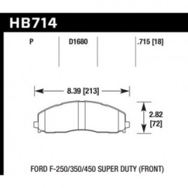 HAWK HB714P.715 brake pad set - Super Duty type