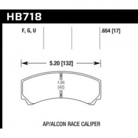 HAWK HB718G.654 brake pad set - DTC-60 type