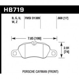 HAWK HB719B.668 brake pad set - HPS 5.0 type