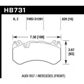 HAWK HB731B.620 brake pad set - HPS 5.0 type