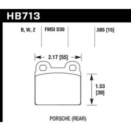HAWK HB713B.585 brake pad set - HPS 5.0 type