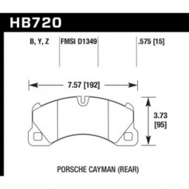 HAWK HB720Z.575 brake pad set - Perf. Ceramic type