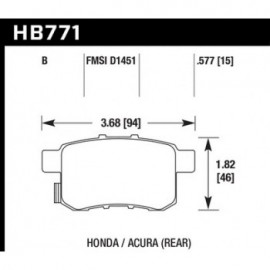 HAWK HB771B.597 brake pad set - HPS 5.0 type