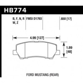 HAWK HB774B.650 brake pad set - HPS 5.0 type