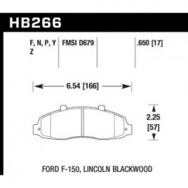 HAWK HB266N.650 brake pad set - HP Plus type