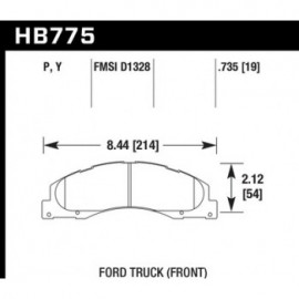 HAWK HB775Y.735 brake pad set - LTS type