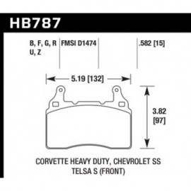 HAWK HB787G.582 brake pad sets DTC-60