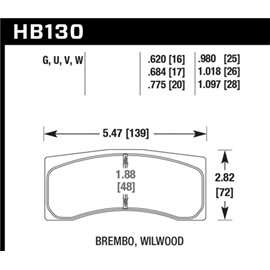 HAWK HB130Q1.097 brake pad set - DTC-80 type