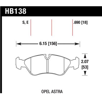 HAWK HB138E.690 brake pad set - Blue 9012 type (18 mm)