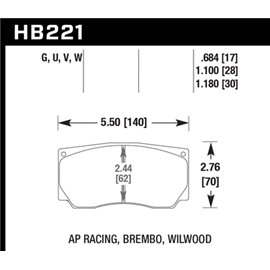 HAWK HB221Q1.10 brake pad set - DTC-80 type