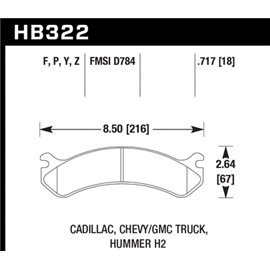 HAWK HB322F.717 brake pad set - HPS type