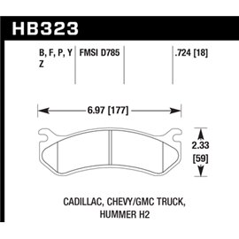 HAWK HB323F.724 brake pad set - HPS type