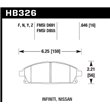 HAWK HB326N.646 brake pad set - HP Plus type