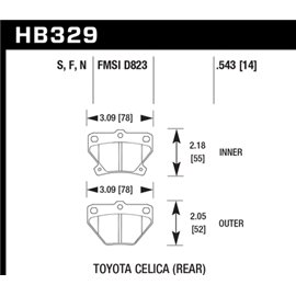 HAWK HB329S.543 brake pad set - HT-10 type