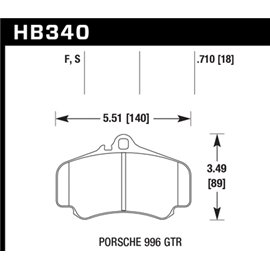 HAWK HB340F.710 brake pad set - HPS type