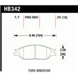 HAWK HB342Y.701 brake pad set - LTS type