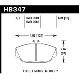 HAWK HB347F.689 brake pad set - HPS type